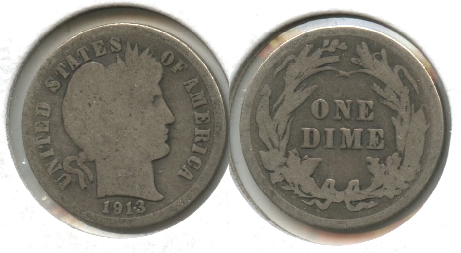 1913 Barber Dime Good-4 #an