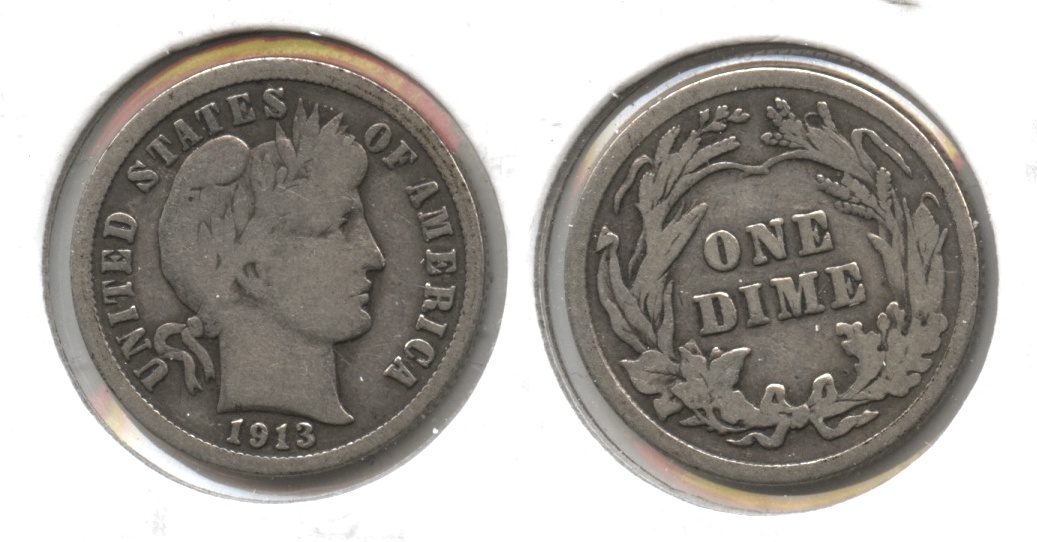 1913 Barber Dime VG-8 #l