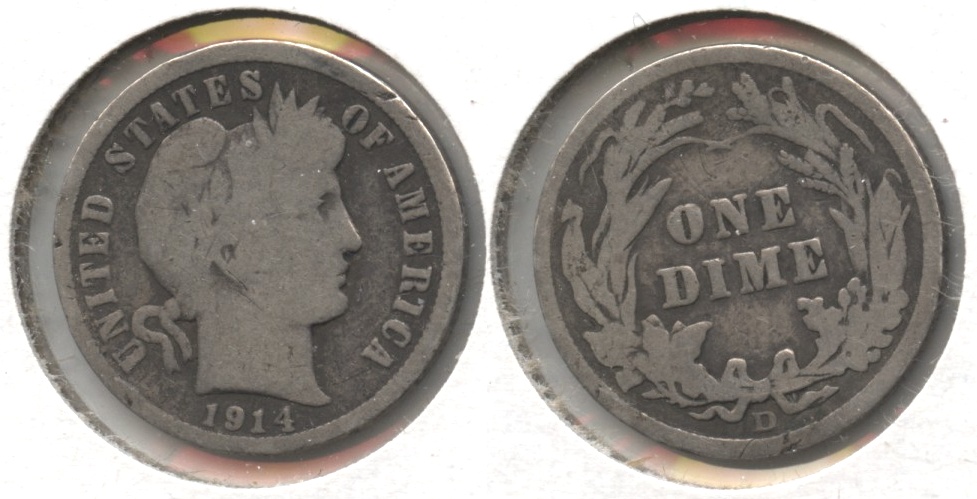 1914-D Barber Dime Good-4 #a