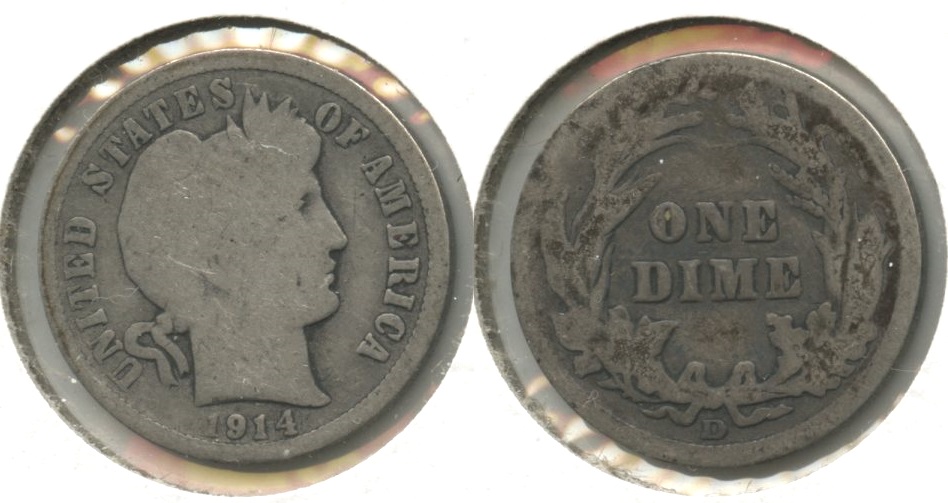 1914-D Barber Dime Good-4 #aa