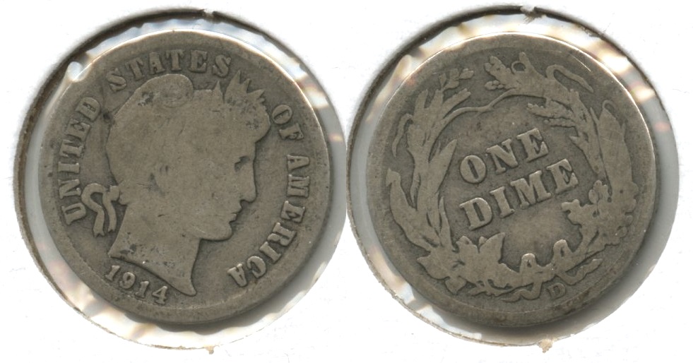 1914-D Barber Dime Good-4 #ac