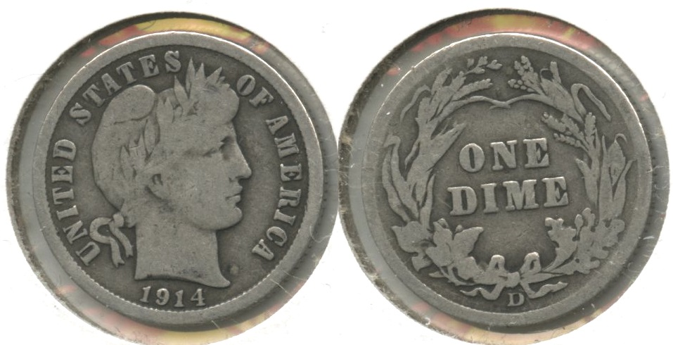 1914-D Barber Dime Good-4 #af