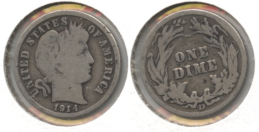 1914-D Barber Dime Good-4 #b