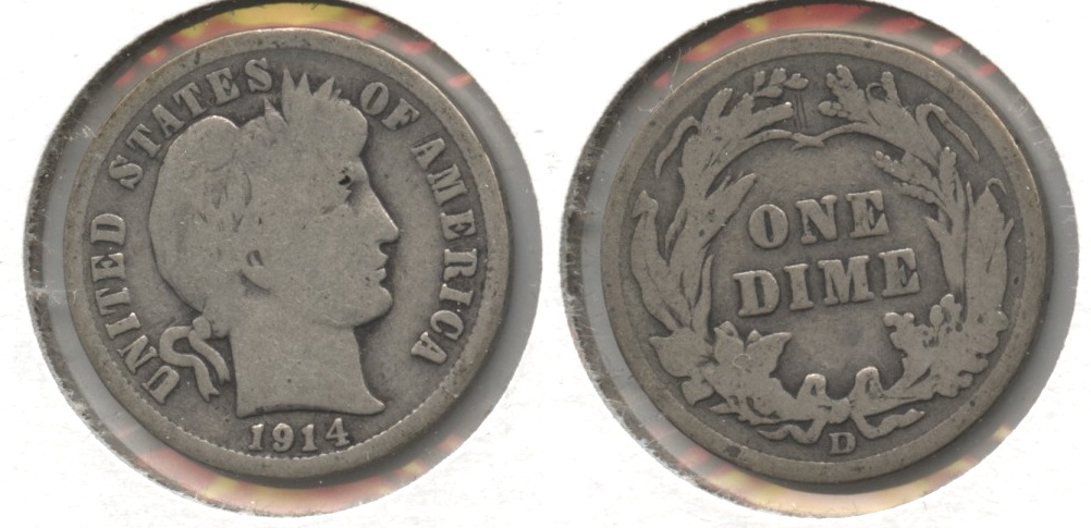 1914-D Barber Dime Good-4 #c
