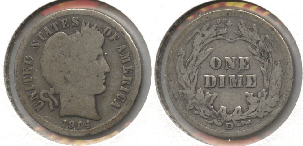 1914-D Barber Dime Good-4 #h