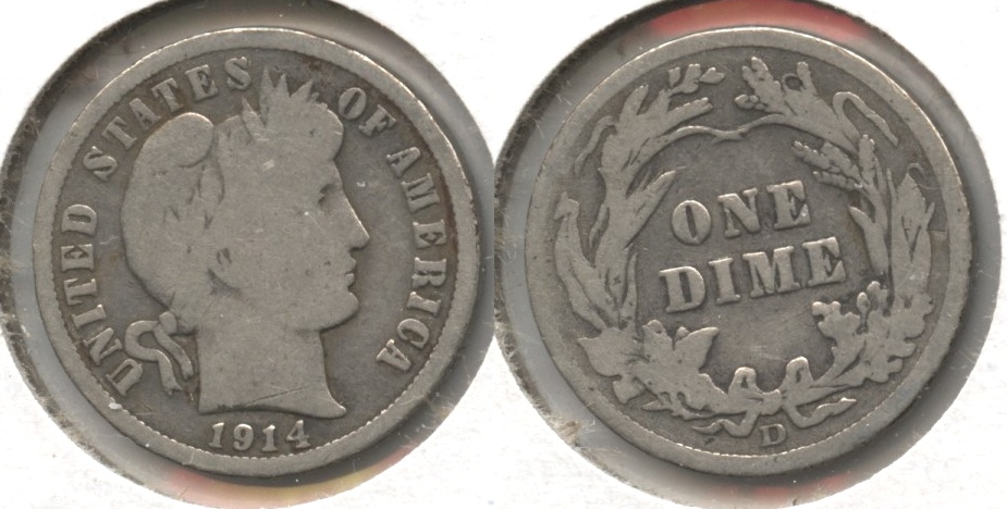 1914-D Barber Dime Good-4 #l