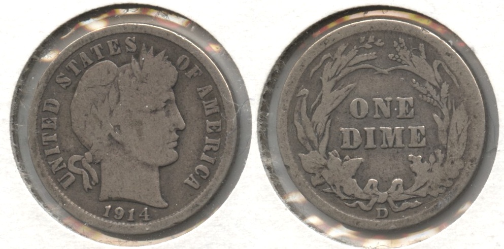 1914-D Barber Dime Good-4 #p