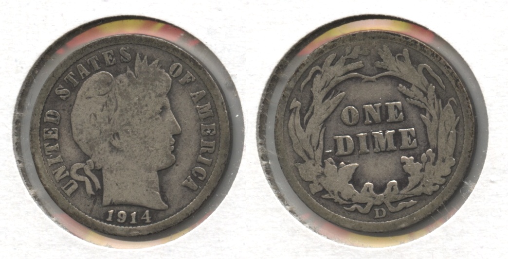 1914-D Barber Dime Good-4 #s