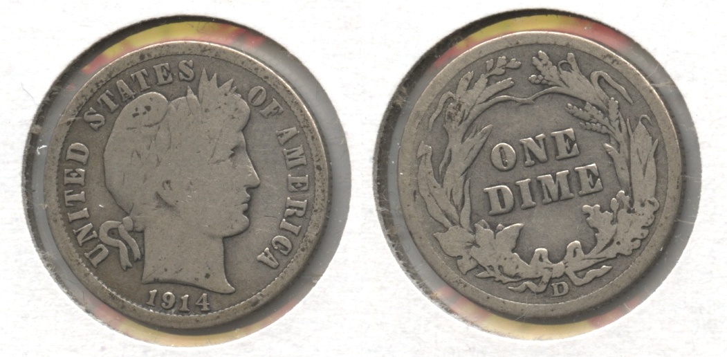 1914-D Barber Dime Good-4 #u