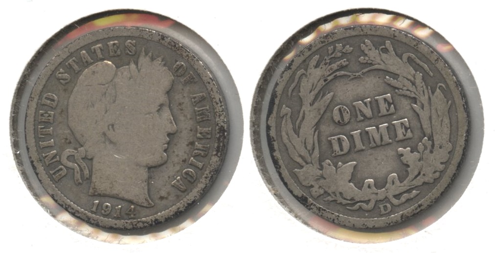 1914-D Barber Dime Good-4 #w