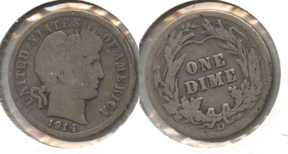 1914-D Barber Dime Good-4 #x