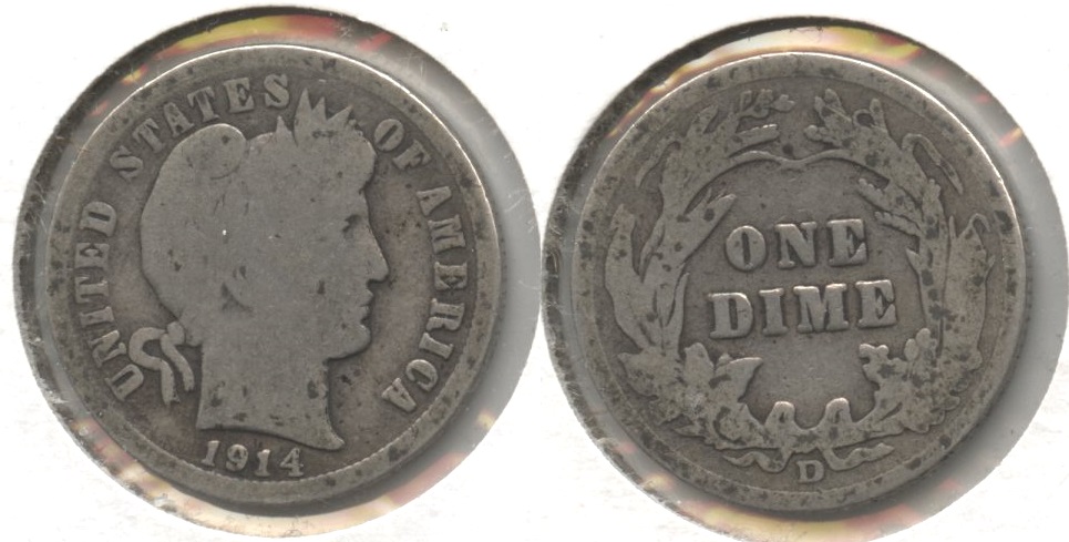 1914-D Barber Dime Good-4 #y
