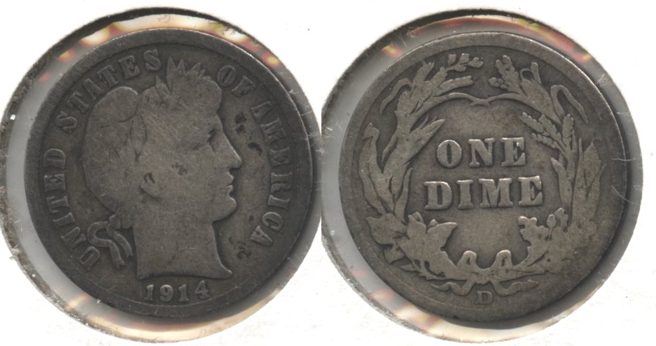 1914-D Barber Dime Good-4 #z