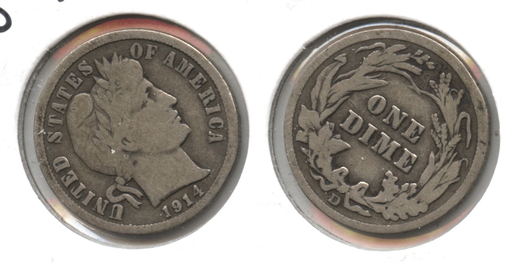 1914-D Barber Dime VG-8 #d