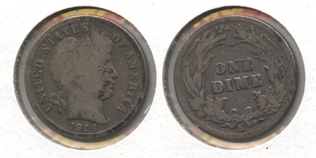1914-S Barber Dime Good-4