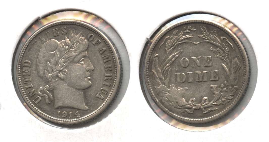 1914 Barber Dime EF-40