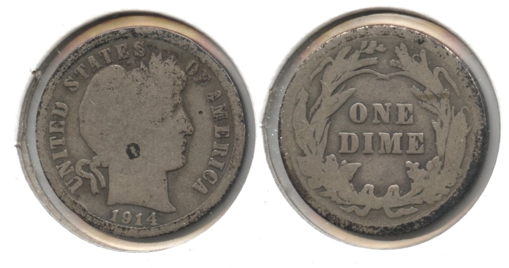 1914 Barber Dime Good-4 #ac