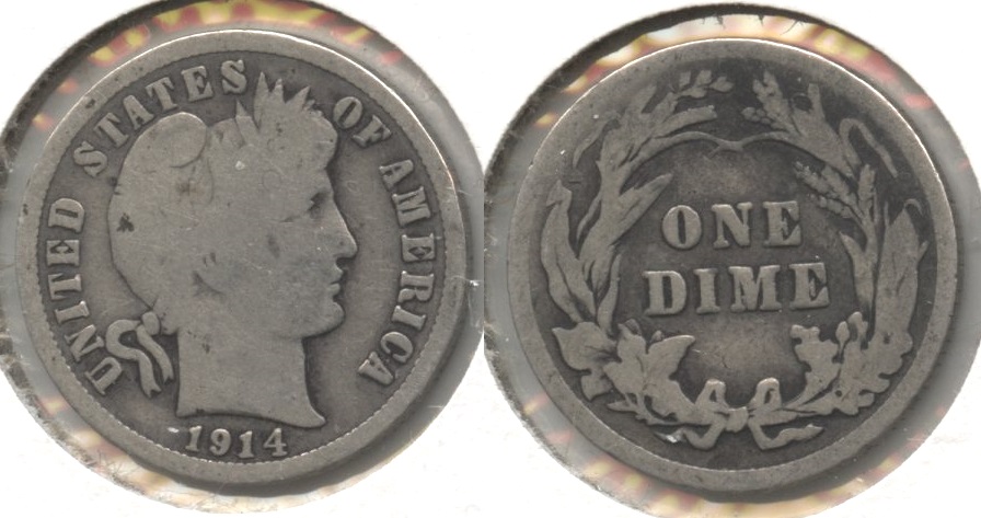 1914 Barber Dime Good-4 #ad