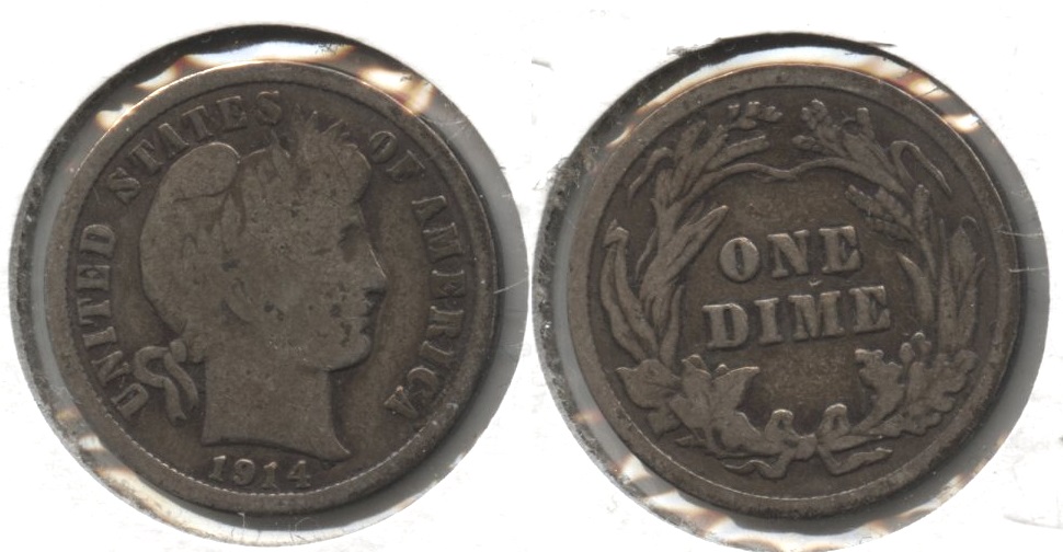 1914 Barber Dime Good-4 #af