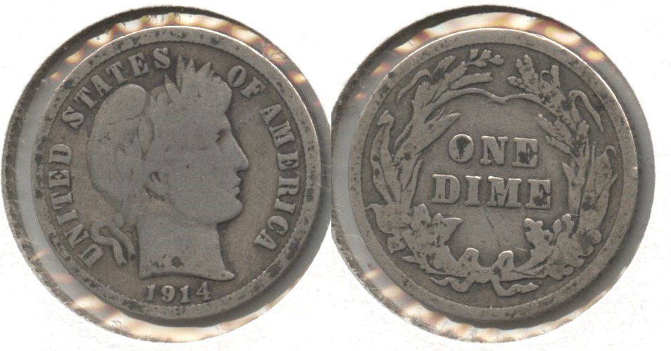 1914 Barber Dime Good-4 #ah