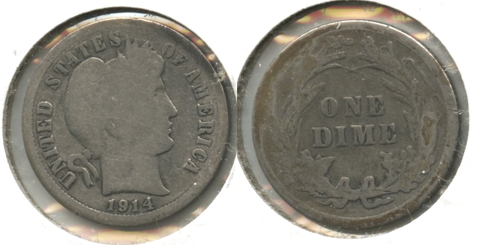 1914 Barber Dime Good-4 #aj