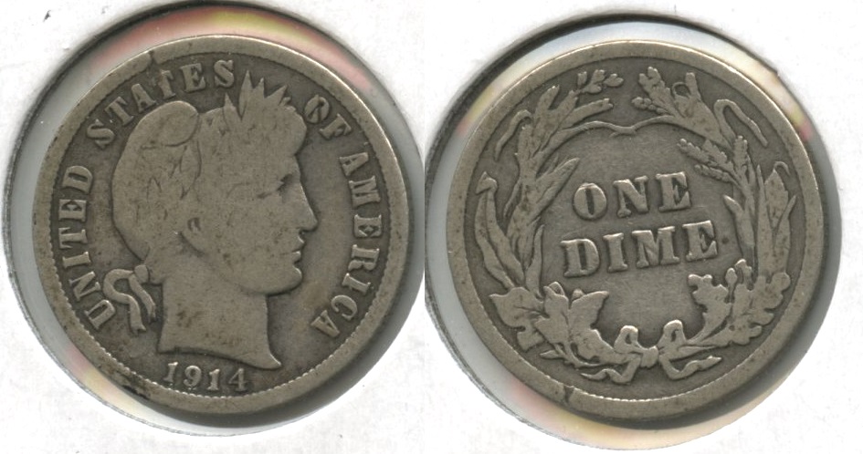 1914 Barber Dime Good-4 #au
