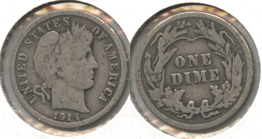 1914 Barber Dime Good-4 #d