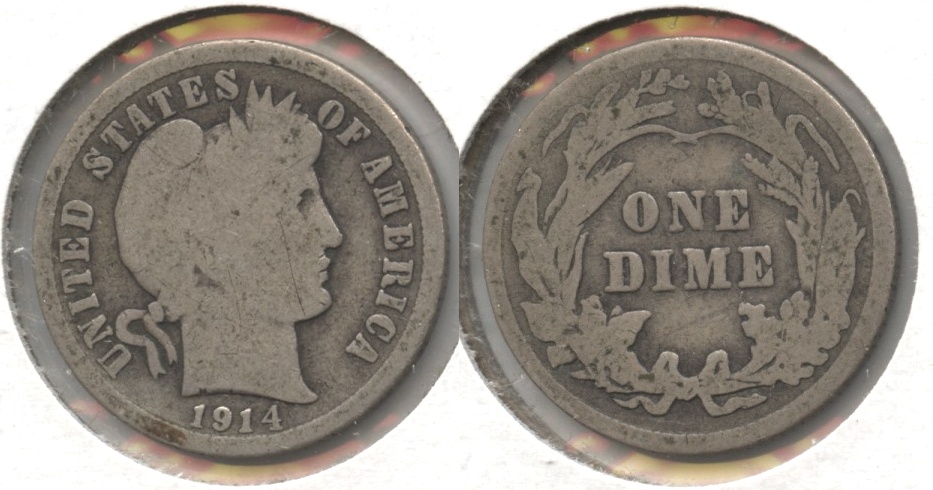 1914 Barber Dime Good-4 #e