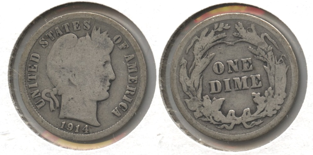 1914 Barber Dime Good-4 #h