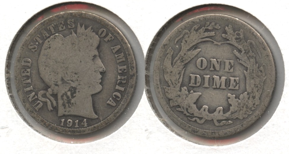 1914 Barber Dime Good-4 #i