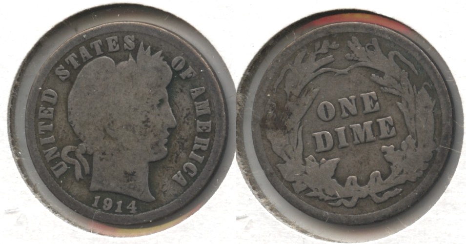 1914 Barber Dime Good-4 #k
