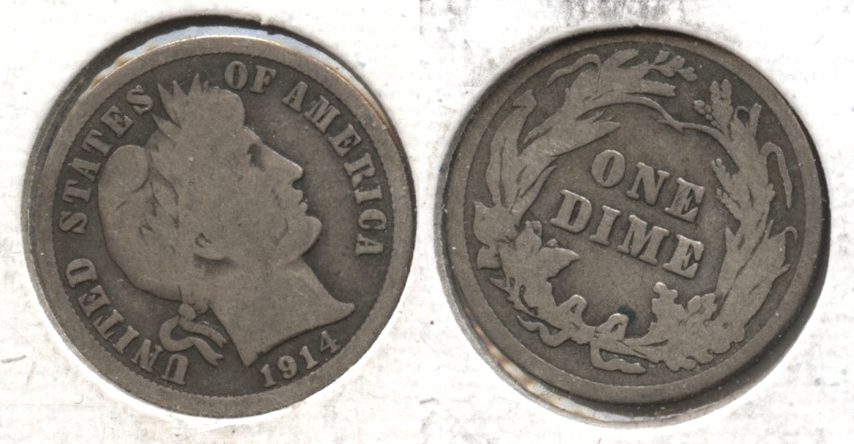 1914 Barber Dime Good-4 #l