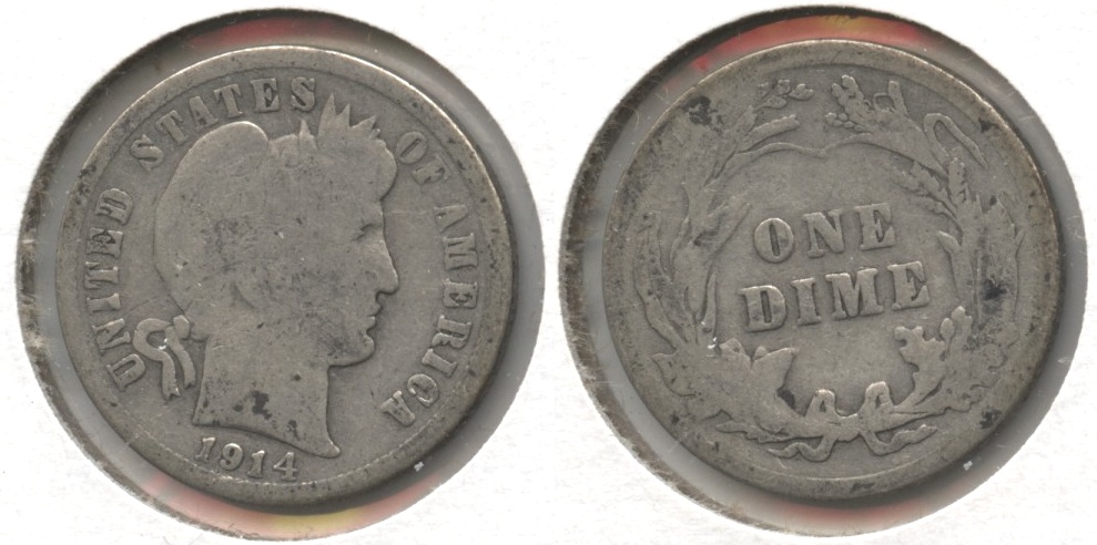 1914 Barber Dime Good-4 #o