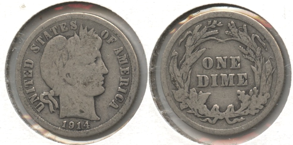 1914 Barber Dime Good-4 #p