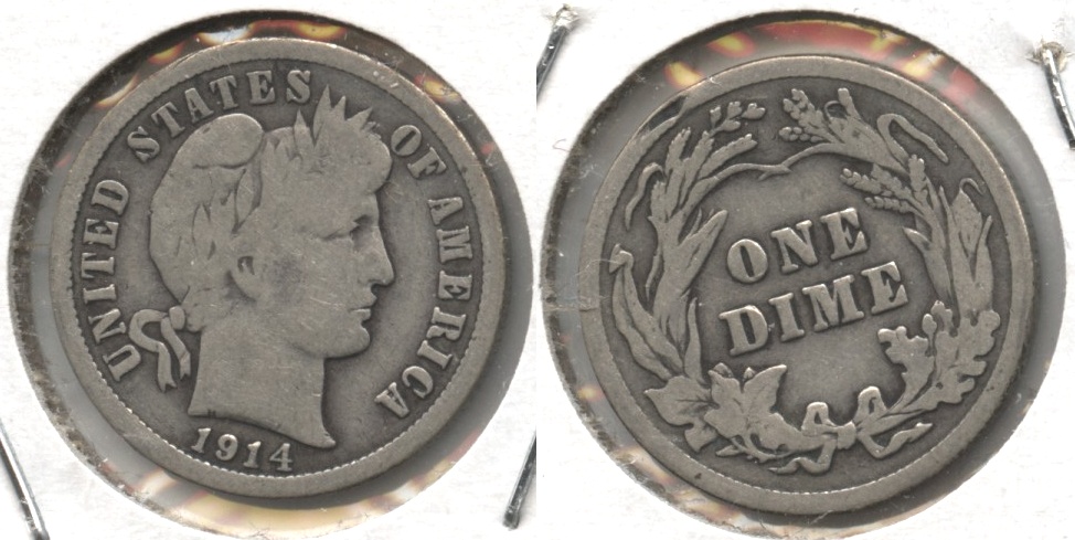 1914 Barber Dime Good-4 #q