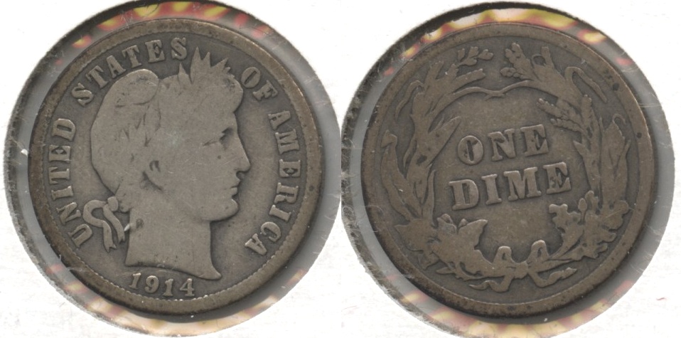 1914 Barber Dime Good-4 #u