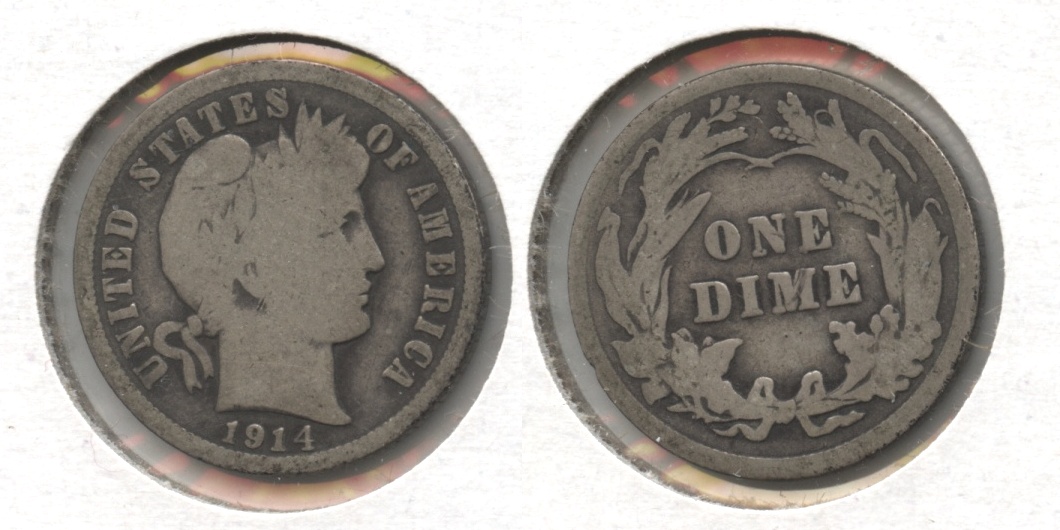 1914 Barber Dime Good-4 #v