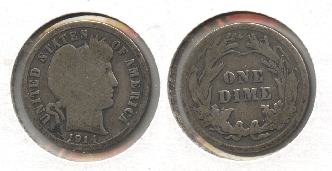 1914 Barber Dime Good-4 #w