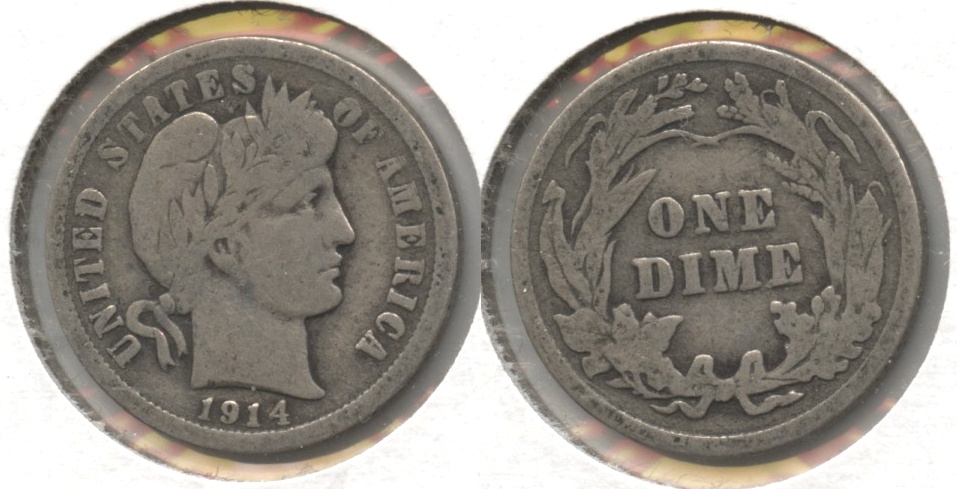1914 Barber Dime VG-8 #a