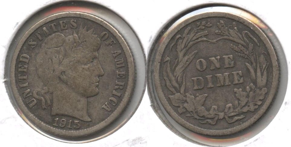 1915 Barber Dime Fine-12 #b
