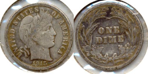 1915 Barber Dime VF-20 a