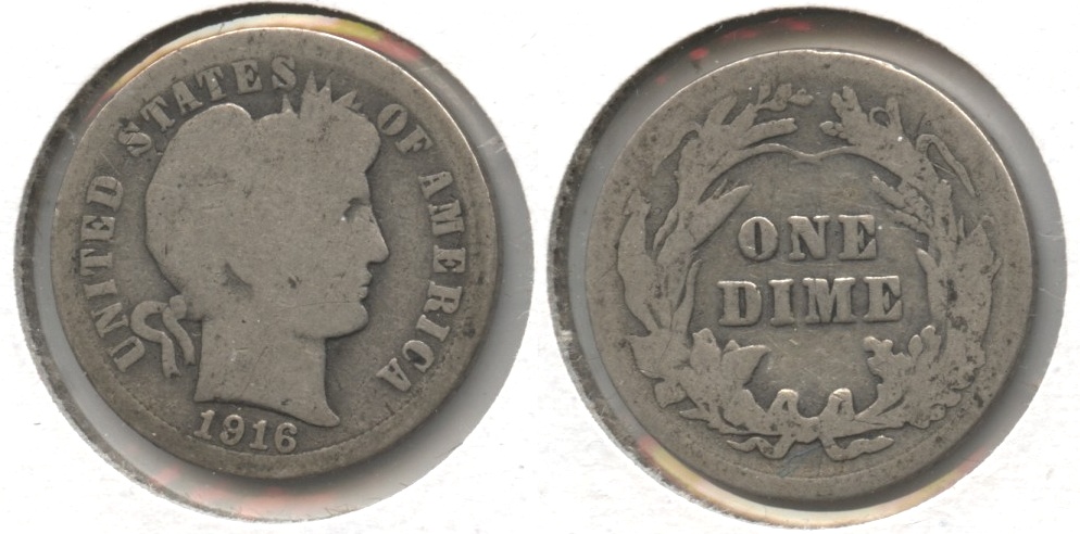 1916 Barber Dime Good-4 #a