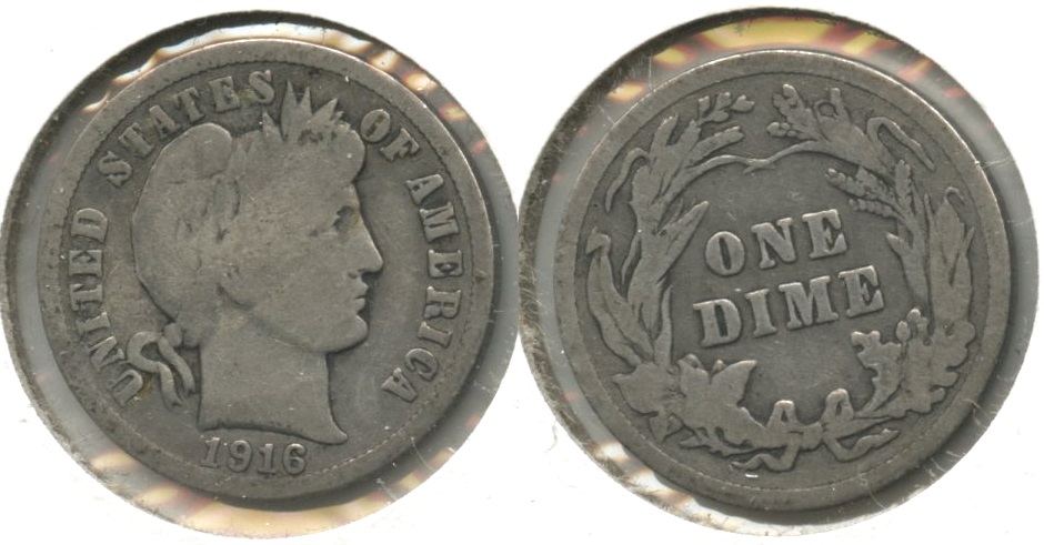1916 Barber Dime Good-4 #ai