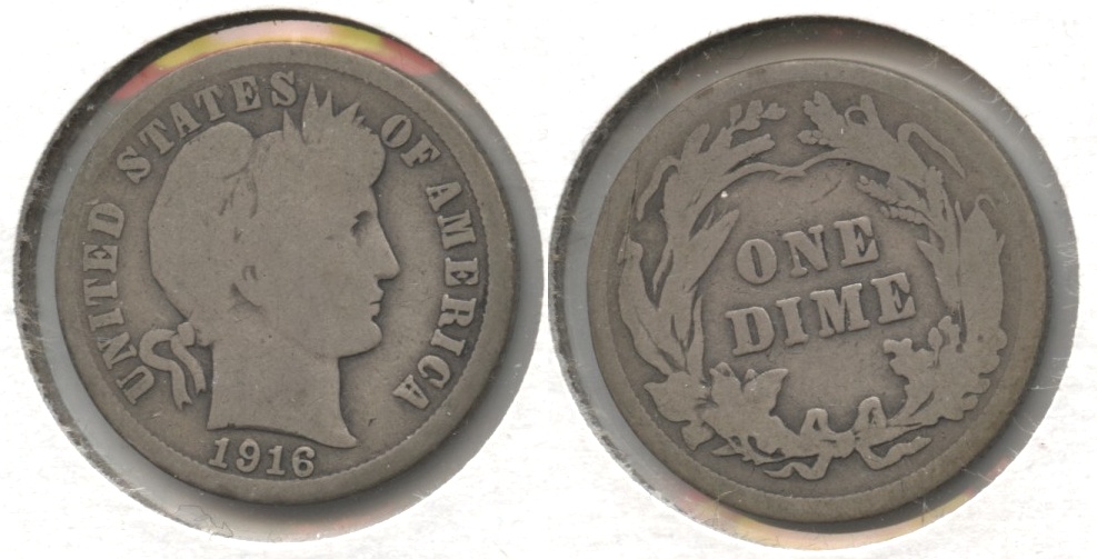 1916 Barber Dime Good-4 #h