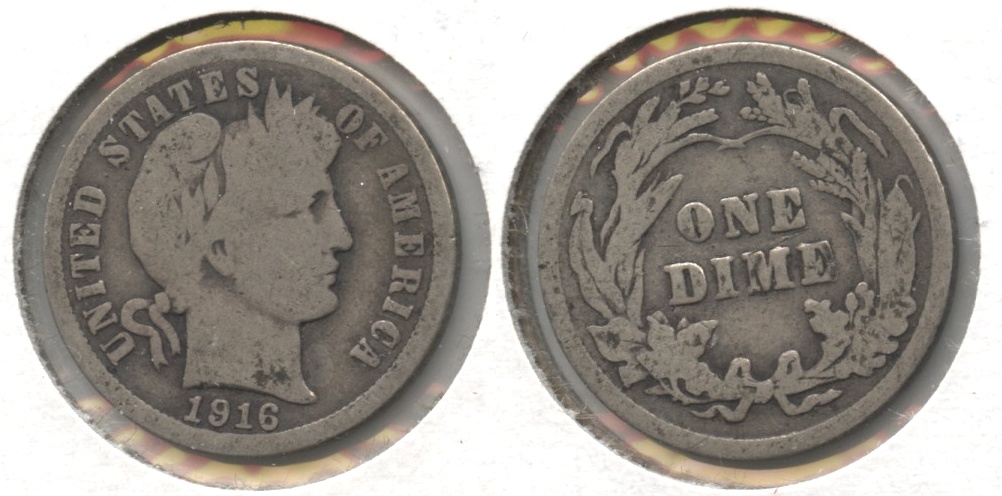 1916 Barber Dime Good-4 #i