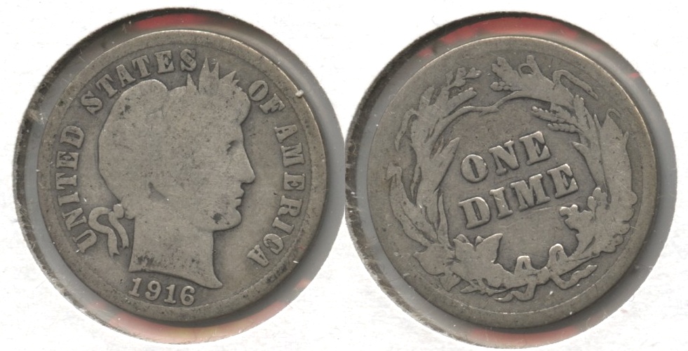 1916 Barber Dime Good-4 #p