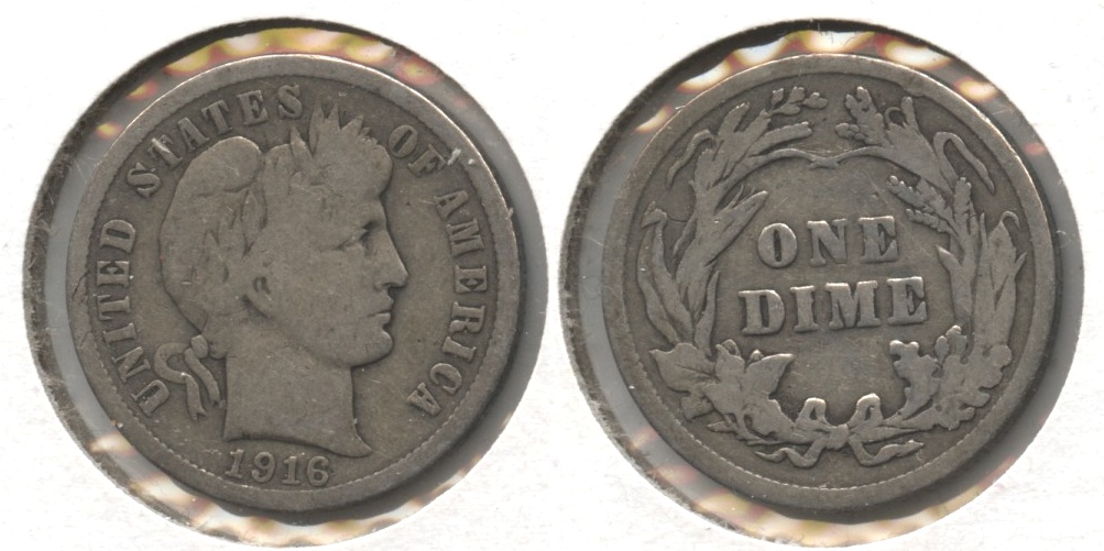 1916 Barber Dime Good-4 #s