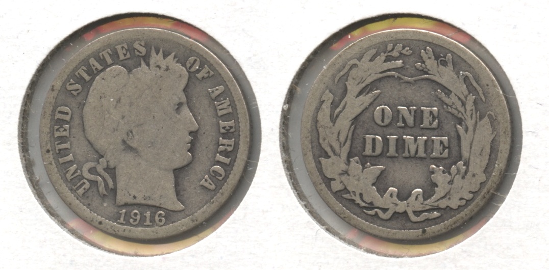 1916 Barber Dime Good-4 #v