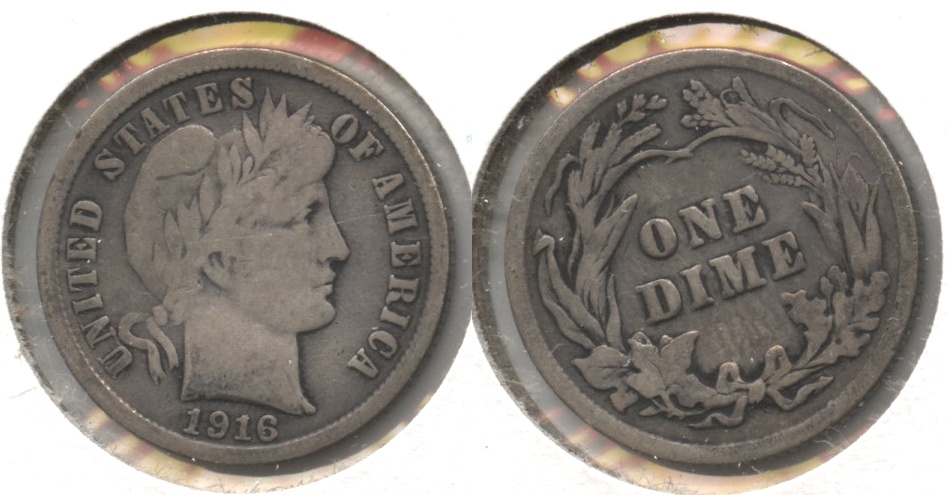 1916 Barber Dime VG-8