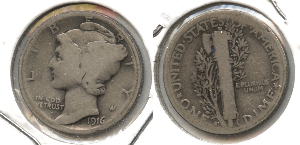 1916-S Mercury Dime AG-3 #a